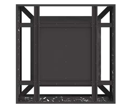 Uguns Bedrīte Kvadrātveida Melns 80X80X30 Cm Tērauds Vidaxl