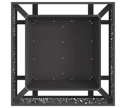 Uguns Bedrīte Kvadrātveida Melns 80X80X30 Cm Tērauds Vidaxl