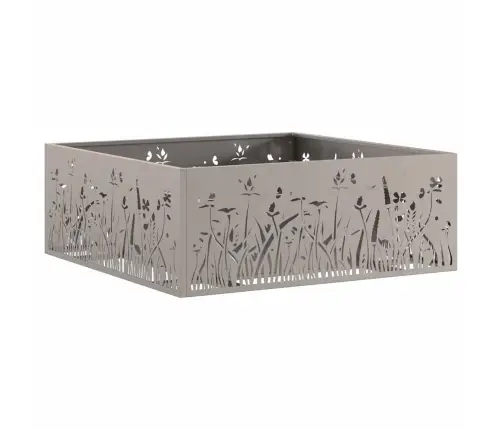 Uguns Bedre Kvadrātveida 80X80X30 Cm Laika Izturīgs Tērauds Vidaxl