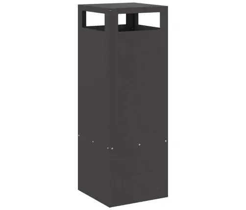 Ugunsgrēka Bedrīte Kvadrāts Melns 35X35X100 Cm Tērauds Vidaxl