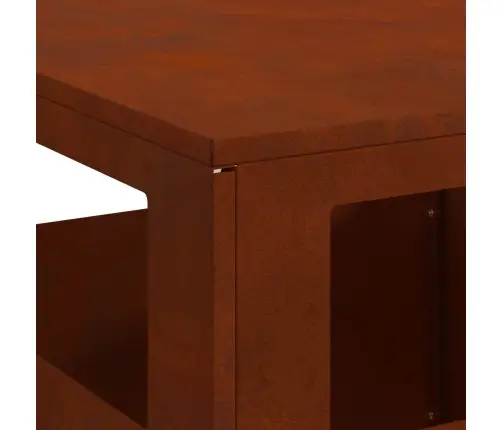 Uguns Bedrīte Kvadrātveida 35X35X100 Cm Izturīgs Tērauds Vidaxl