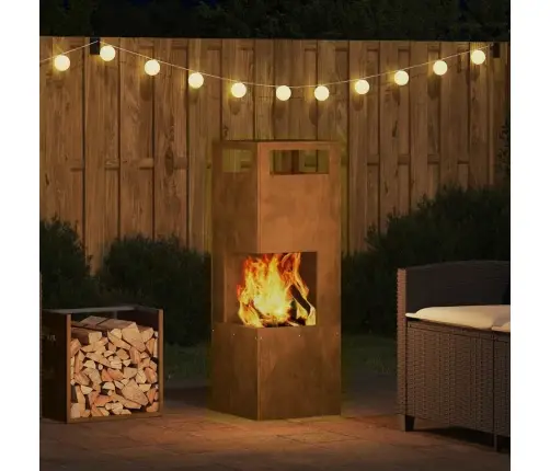 Lõkkekoht Pruun 35 X 35 X 100 Cm Teras