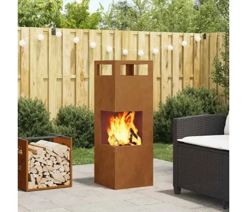 Lõkkekoht Pruun 35 X 35 X 100 Cm Teras