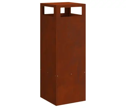 Uguns Bedrīte Kvadrātveida 35X35X100 Cm Izturīgs Tērauds Vidaxl