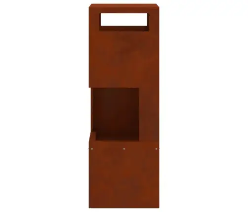 Uguns Bedrīte Kvadrātveida 35X35X100 Cm Izturīgs Tērauds Vidaxl