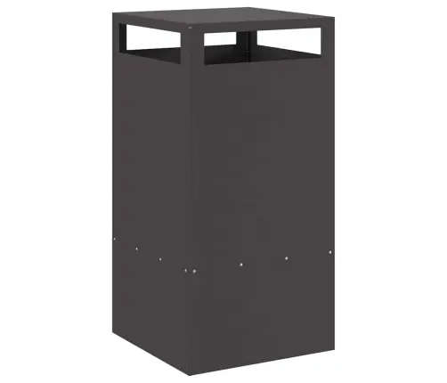 Uguns Bedres Melnā Krāsā 50X50X100 Cm Tērauds Vidaxl