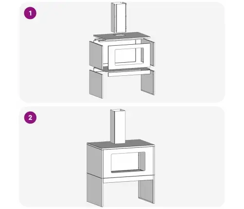 Laužavietė Juoda 60 X 40 X 96 Cm Plienas