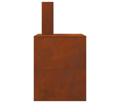 Uguns Atvere Ar Skursteni 80X50X96 Cm Novecināts Tērauds Vidaxl