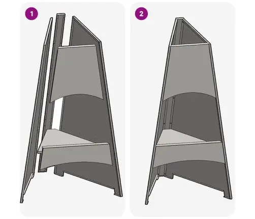 Uguns Bedre Piramīda Melna 50X45X95 Cm Tērauds Vidaxl