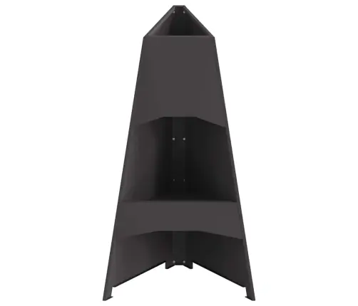 Uguns Bedre Piramīda Melna 50X45X95 Cm Tērauds Vidaxl