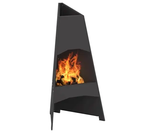 Uguns Bedre Piramīda Melna 50X45X95 Cm Tērauds Vidaxl