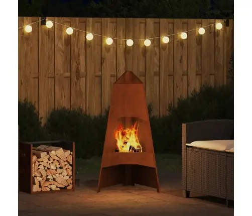 Uguns Bedre Piramīda 50X45X95 Cm Gaisa Tērauds Vidaxl