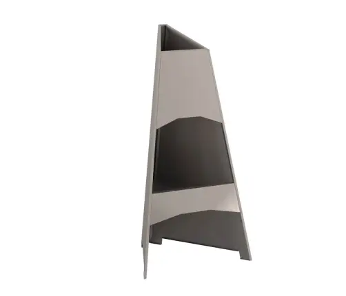 Uguns Bedre Piramīda 50X45X95 Cm Gaisa Tērauds Vidaxl