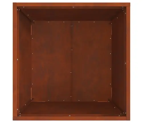 Uguns Bedrīte Kvadrātveida 50X50X30 Cm, Izturīgs Pret Laika Apstākļiem Tērauds Vidaxl