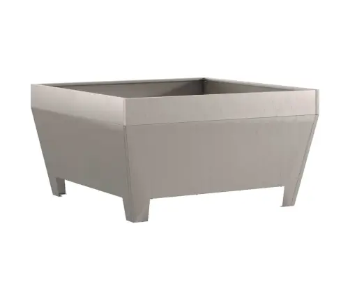 Uguns Bedre Kvadrātveida 80X80X43 Cm Laika Izturīgs Tērauds Vidaxl