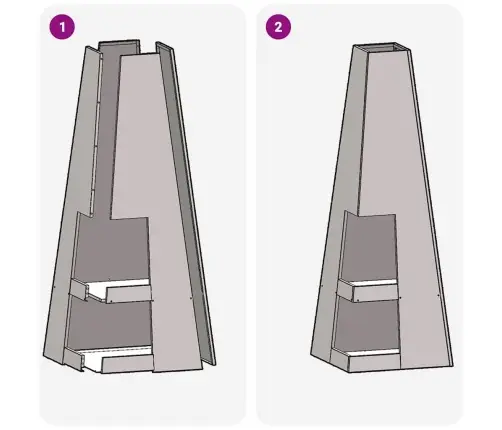 Ugunskura Krāsns Ar Malku Uzglabāšanai, Melna, 35 X 35 X 100 Cm, Tērauds Vidaxl
