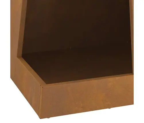 Uguns Bedre Ar Malkas Uzglabāšanu 35X35X100 Cm, Novecināts Tērauds. Vidaxl