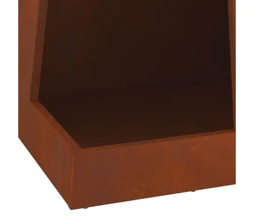 Uguns Bedre Ar Malkas Uzglabāšanu 35X35X100 Cm, Novecināts Tērauds. Vidaxl