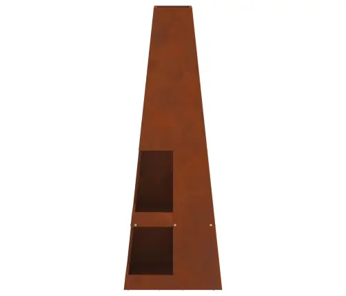 Uguns Bedre Ar Malkas Uzglabāšanu 35X35X100 Cm, Novecināts Tērauds. Vidaxl