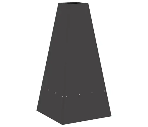 Uguns Bedre Ar Malkas Glabāšanu - Melns 50 X 50 X 100 Cm - Tērauds Vidaxl