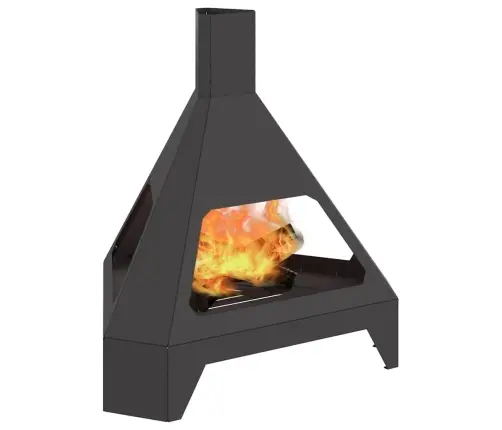 Ugunskura Bedre Ar Kamīnu Melna 50X43X52 Cm Tērauds Vidaxl