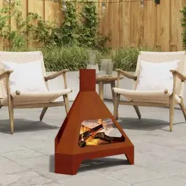 Uguns Bedre Brūna 50 X 43 X 52 Cm Novecināts Tērauds Vidaxl