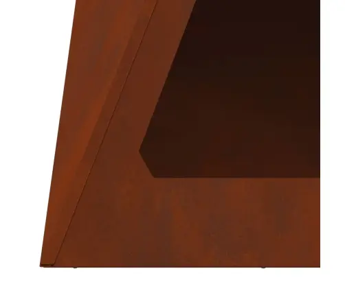 Uguns Bedrīte Piramīdas Formā 50X50X51 Cm Nodalīšanas Tērauds Vidaxl