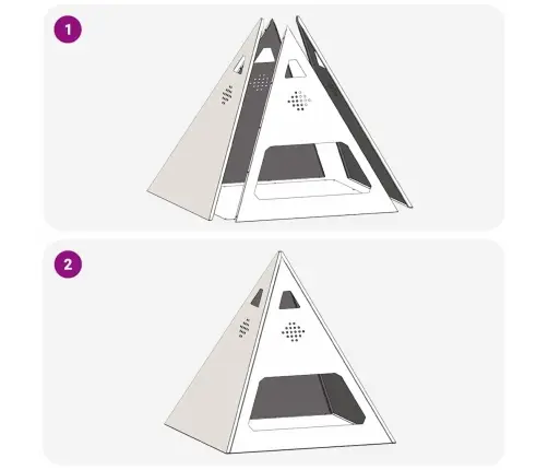 Uguns Bedrīte Piramīdas Formā 50X50X51 Cm Nodalīšanas Tērauds Vidaxl
