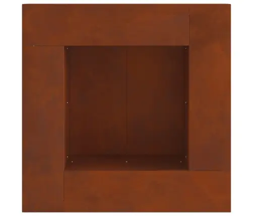 Uguns Bedre Kvadrātveida 60X60X30 Cm, Izturīgs Pret Laikapstākļiem, Tērauds Vidaxl