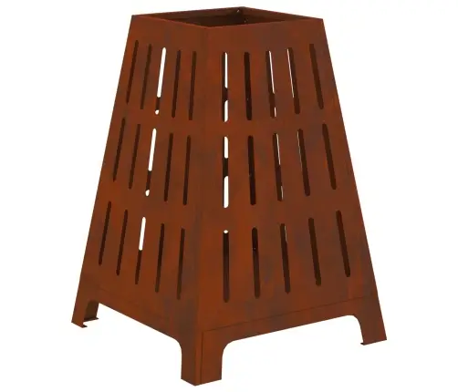 Uguns Bedre Kvadrāts 50X50X70 Cm Laika Izturīgs Tērauds Vidaxl