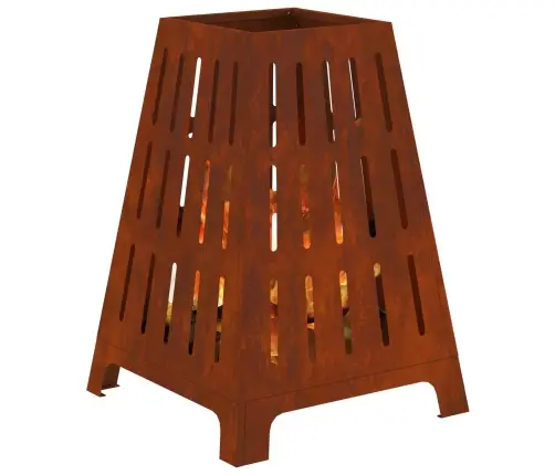 Uguns Bedre Kvadrāts 50X50X70 Cm Laika Izturīgs Tērauds Vidaxl