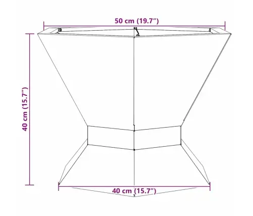 Laužavietė Juoda 50 X 50 X 40 Cm Plienas