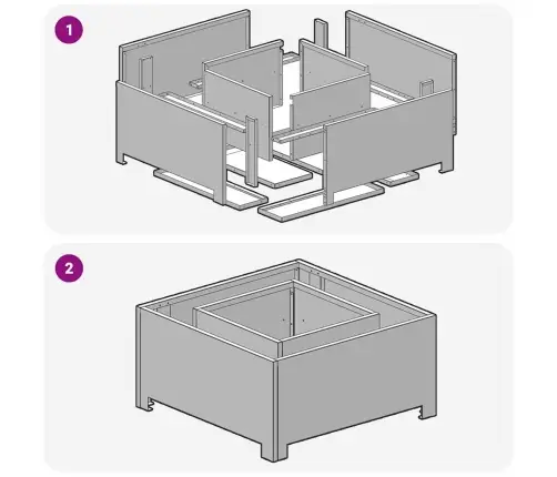 Lõkkekoht Must 60 X 60 X 30 Cm Teras