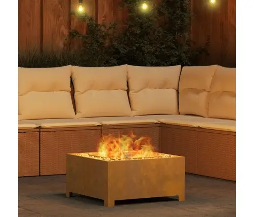 Ugunsgrēks Kvadrātveida 60X60X30 Cm Izturīgais Tērauds Vidaxl