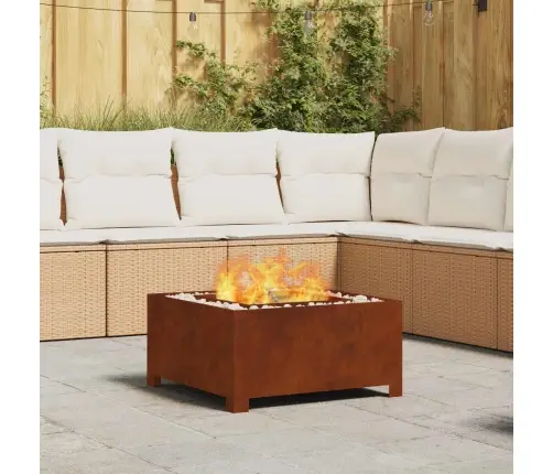 Ugunsgrēks Kvadrātveida 60X60X30 Cm Izturīgais Tērauds Vidaxl