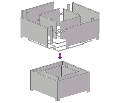 Lõkkekoht Pruun 80 X 80 X 40 Cm Kulunud Teras