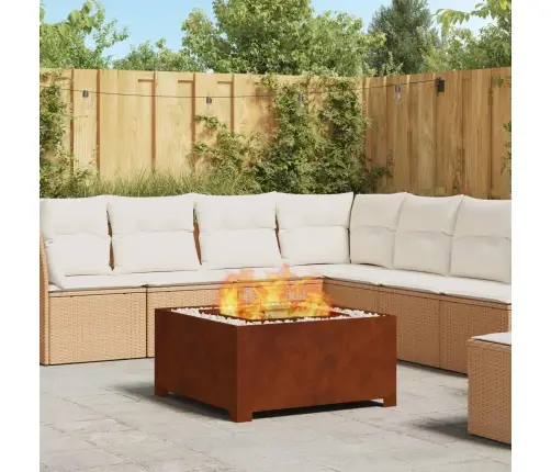 Uguns Bedre Kvadrāts 80X80X40 Cm Laika Izturīgs Tērauds Vidaxl