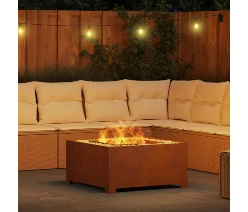 Uguns Bedre Kvadrāts 80X80X40 Cm Laika Izturīgs Tērauds Vidaxl