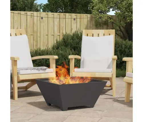 Ugunsbedre Kvadrātveida Melnā 60X60X30 Cm Tērauds Vidaxl