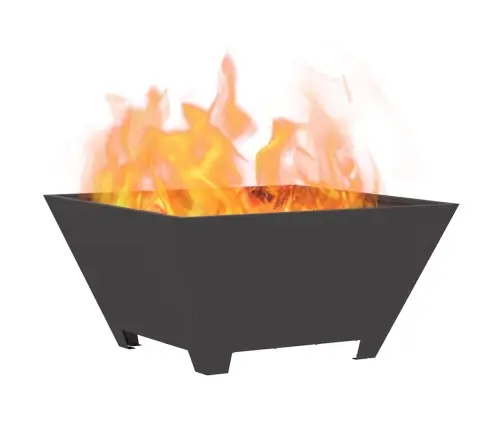 Ugunsbedre Kvadrātveida Melnā 60X60X30 Cm Tērauds Vidaxl