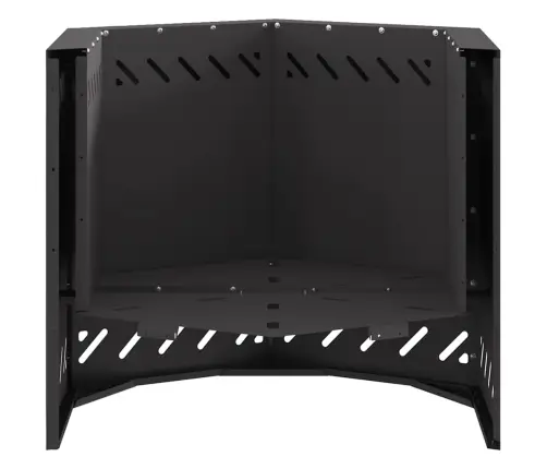 Bezsmidzinātu Ugunskuru Sešstūrains Melns 58X58X51 Cm Tērauds Vidaxl