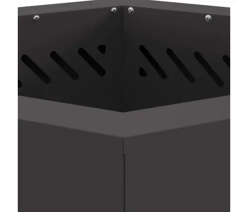 Bez Dūmiem Ugunskurs Sešstūrains Melns 48X48X51 Cm Tērauds Vidaxl
