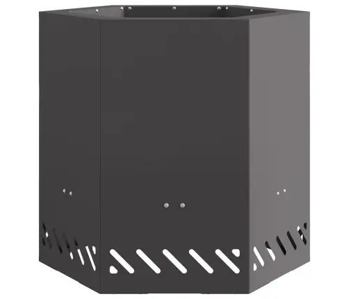 Bez Dūmiem Ugunskurs Sešstūrains Melns 48X48X51 Cm Tērauds Vidaxl