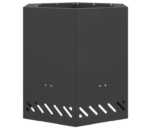 Bez Dūmiem Ugunskurs Sešstūrains Melns 48X48X51 Cm Tērauds Vidaxl