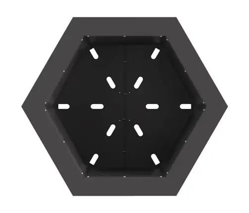 Bez Dūmiem Ugunskurs Sešstūrains Melns 48X48X51 Cm Tērauds Vidaxl