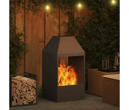 Lõkkekoht Must 50 X 50 X 100 Cm Teras