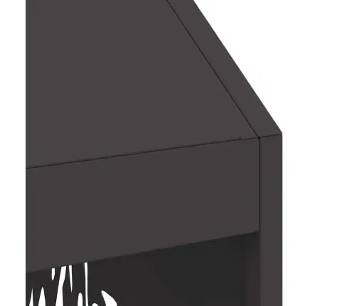 Uguns Bedre Melna 50X50X100 Cm Tērauds Vidaxl