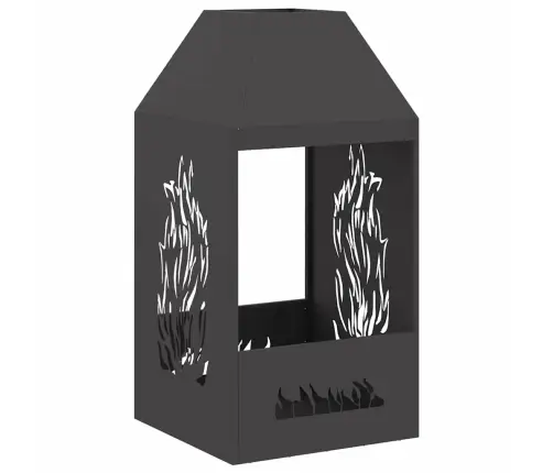 Uguns Bedre Melna 50X50X100 Cm Tērauds Vidaxl