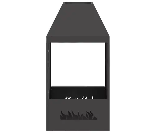 Uguns Bedre Melna 50X50X100 Cm Tērauds Vidaxl