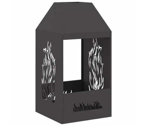 Uguns Bedre Melna 50X50X100 Cm Tērauds Vidaxl